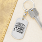 To My Wife Wife Runs a Workshop Keychain Stainless Steel or 18k Gold Dog Tag Keyring-Express Your Love Gifts