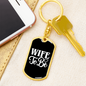 To My Wife Wife To Be Keychain Stainless Steel or 18k Gold Dog Tag Keyring-Express Your Love Gifts