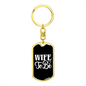 To My Wife Wife To Be Keychain Stainless Steel or 18k Gold Dog Tag Keyring-Express Your Love Gifts