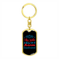 To My Wife Wife With Awesome Husband Keychain Stainless Steel or 18k Gold Dog Tag Keyring-Express Your Love Gifts