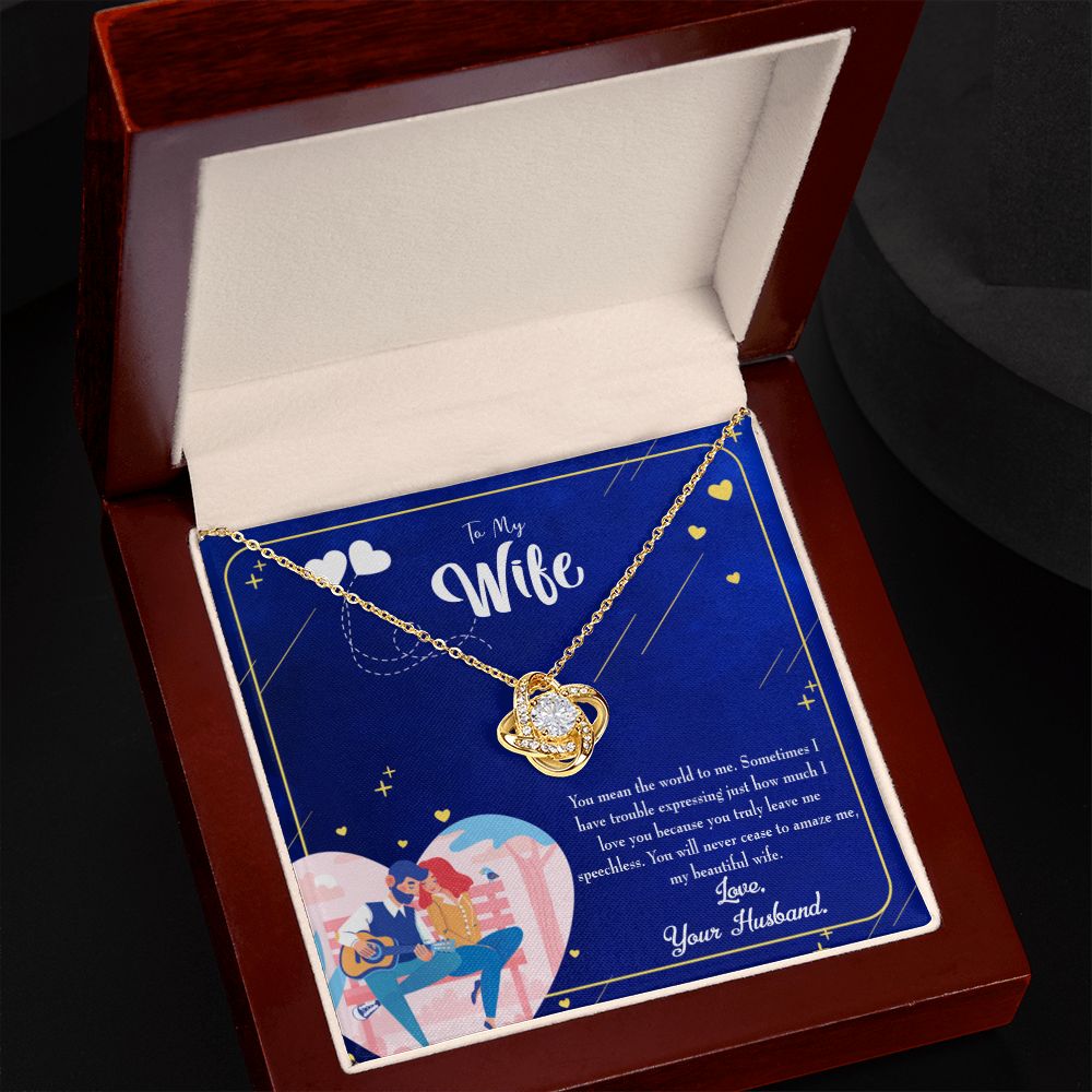 To My Wife Wife You Amaze Me Infinity Knot Necklace Message Card-Express Your Love Gifts