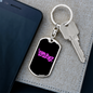 To My Wife Wifey Keychain Stainless Steel or 18k Gold Dog Tag Keyring-Express Your Love Gifts