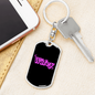 To My Wife Wifey Keychain Stainless Steel or 18k Gold Dog Tag Keyring-Express Your Love Gifts
