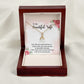 To My Wife Wine Gets Sweeter Alluring Ribbon Necklace Message Card-Express Your Love Gifts