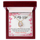 To My Wife Wonderful Best Friend Wife Birthday Message Forever Necklace w Message Card-Express Your Love Gifts