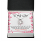 To My Wife Wonderful Best Friend Wife Birthday Message Forever Necklace w Message Card-Express Your Love Gifts
