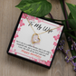 To My Wife Wonderful Best Friend Wife Birthday Message Forever Necklace w Message Card-Express Your Love Gifts