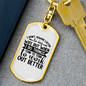 To My Wife Work Out Better White Keychain Stainless Steel or 18k Gold Dog Tag Keyring-Express Your Love Gifts