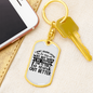 To My Wife Work Out Better White Keychain Stainless Steel or 18k Gold Dog Tag Keyring-Express Your Love Gifts