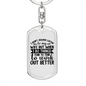 To My Wife Work Out Better White Keychain Stainless Steel or 18k Gold Dog Tag Keyring-Express Your Love Gifts