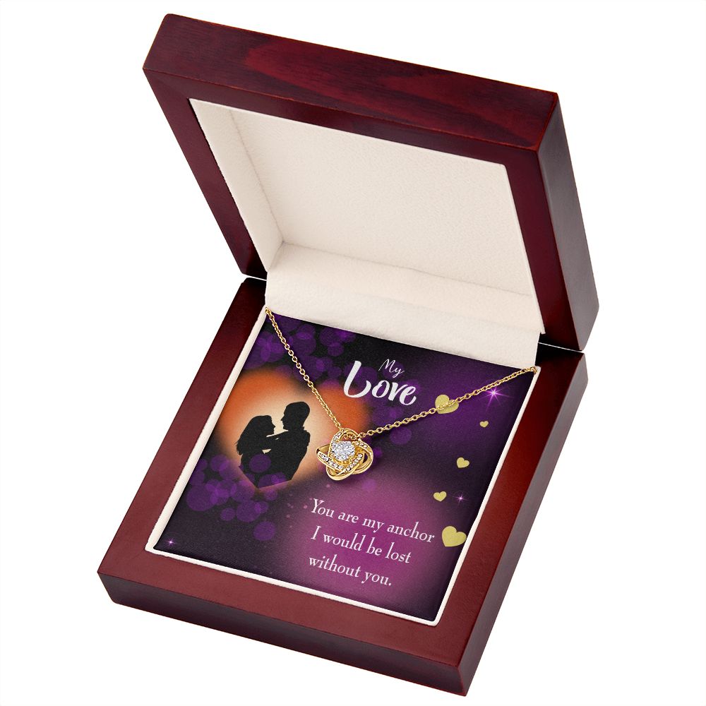 To My Wife You Are my Anchor Infinity Knot Necklace Message Card-Express Your Love Gifts