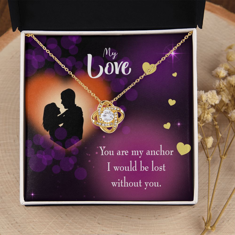 To My Wife You Are my Anchor Infinity Knot Necklace Message Card-Express Your Love Gifts