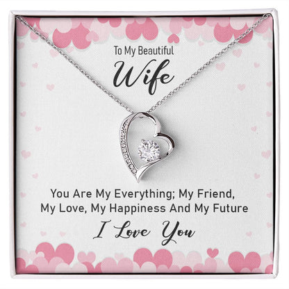 To My Wife You Are My Everything Forever Necklace w Message Card-Express Your Love Gifts