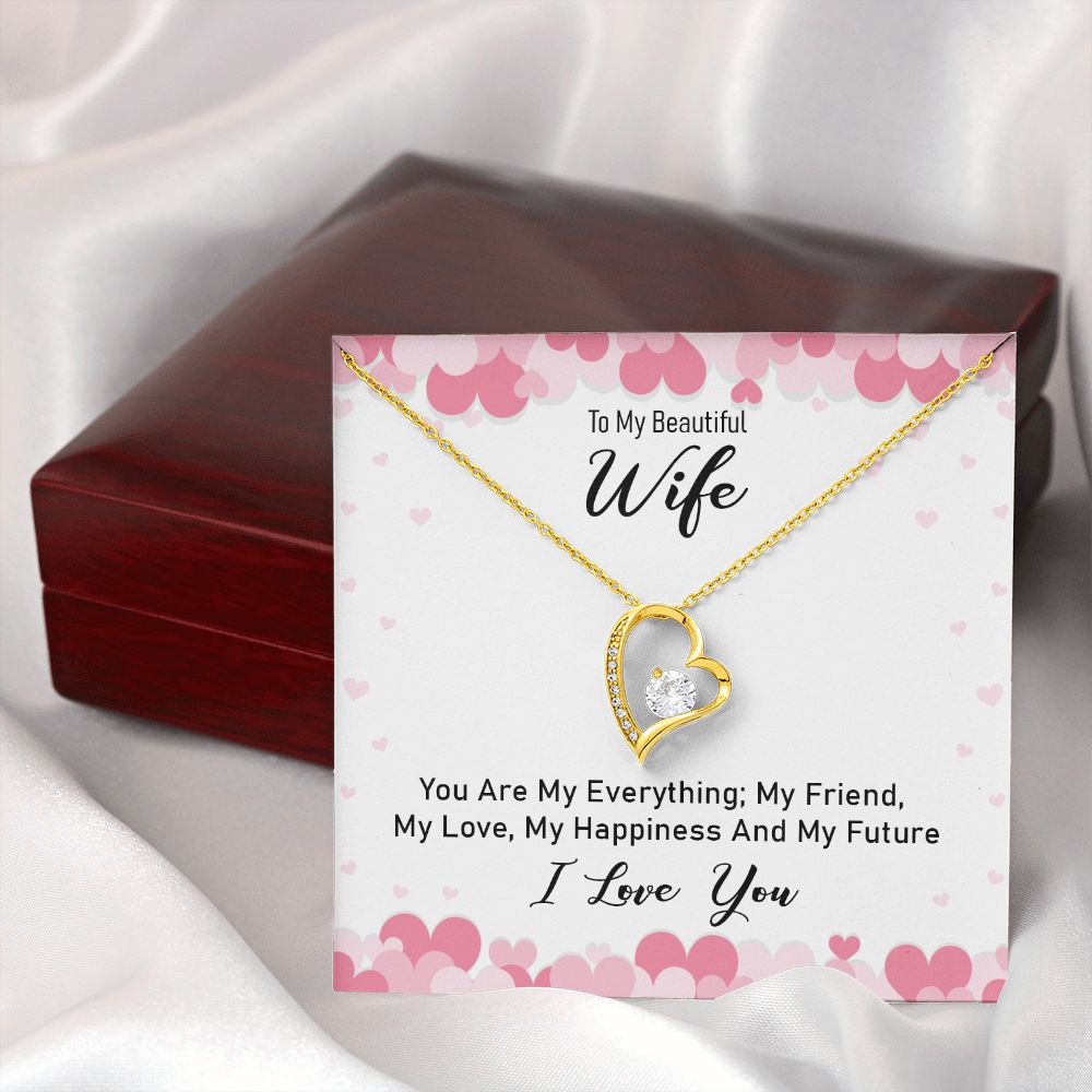 To My Wife You Are My Everything Forever Necklace w Message Card-Express Your Love Gifts