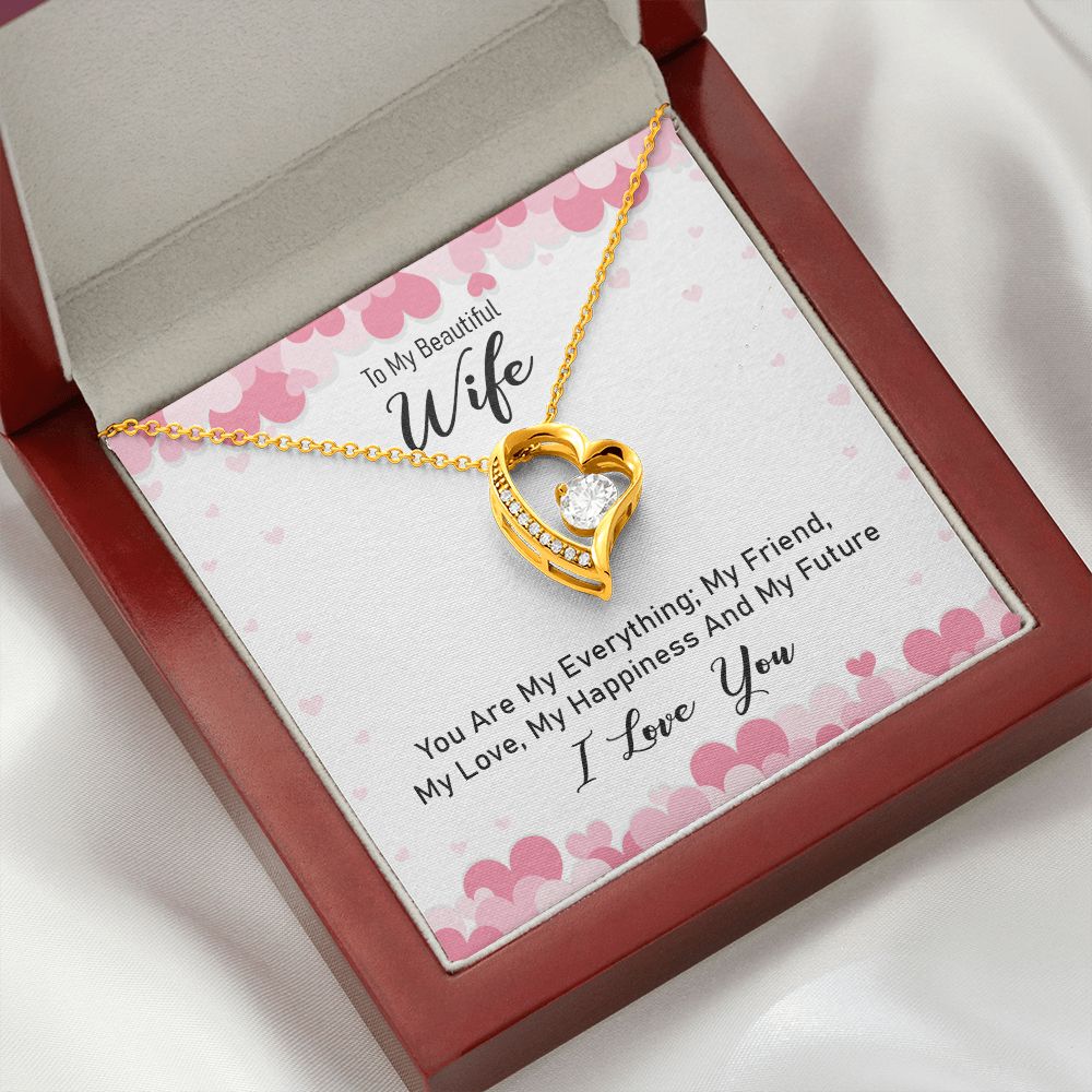 To My Wife You Are My Everything Forever Necklace w Message Card-Express Your Love Gifts