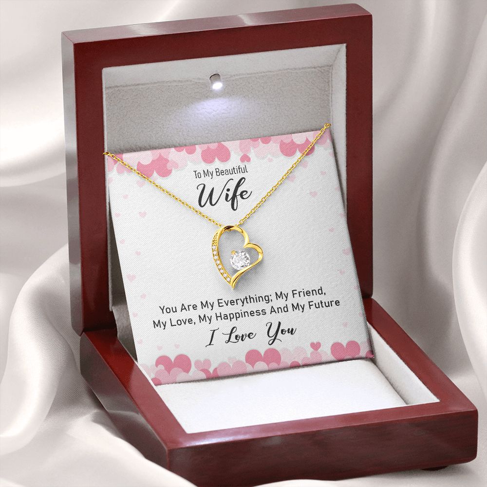 To My Wife You Are My Everything Forever Necklace w Message Card-Express Your Love Gifts