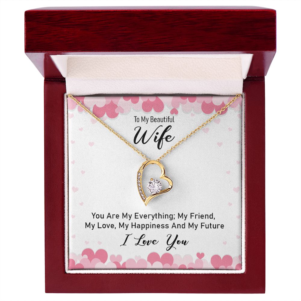 To My Wife You Are My Everything Forever Necklace w Message Card-Express Your Love Gifts