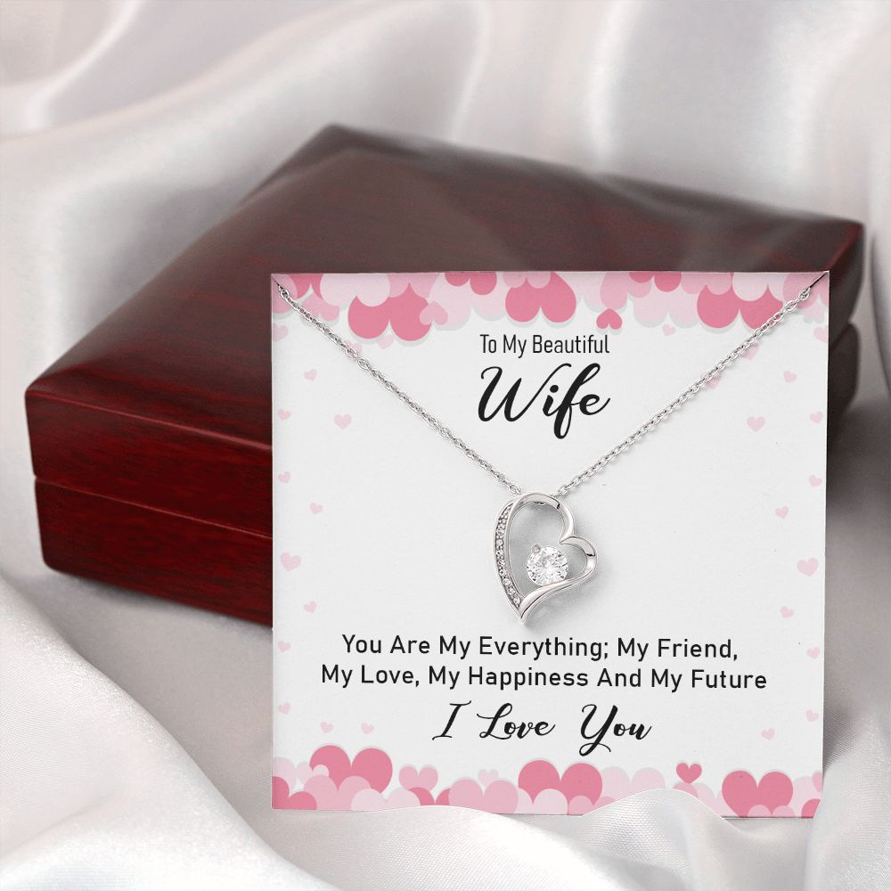 To My Wife You Are My Everything Forever Necklace w Message Card-Express Your Love Gifts