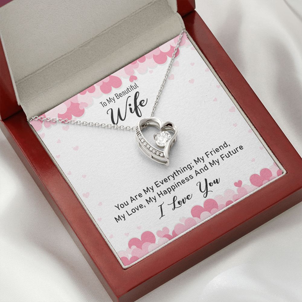 To My Wife You Are My Everything Forever Necklace w Message Card-Express Your Love Gifts