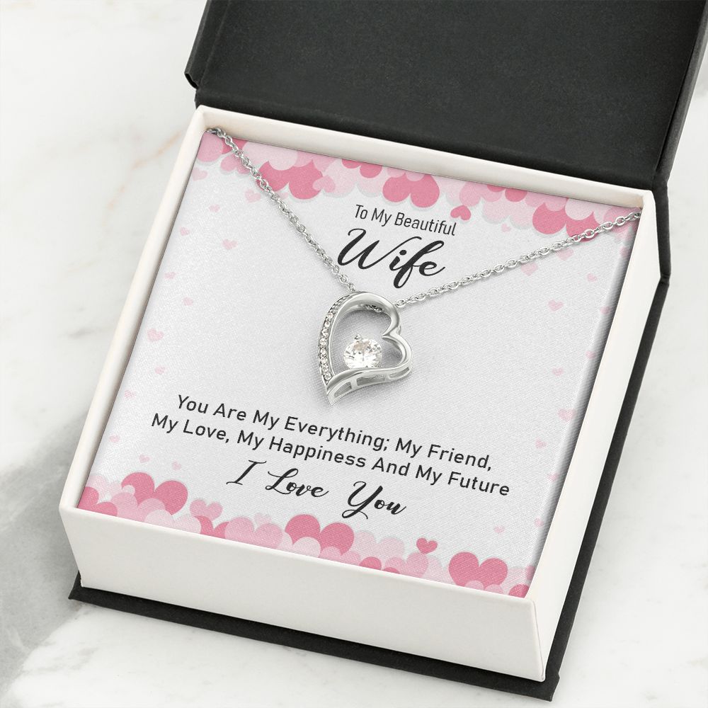To My Wife You Are My Everything Forever Necklace w Message Card-Express Your Love Gifts