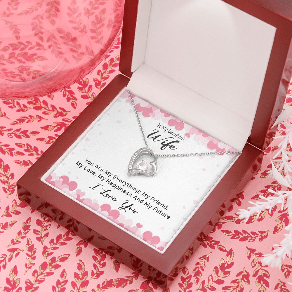 To My Wife You Are My Everything Forever Necklace w Message Card-Express Your Love Gifts