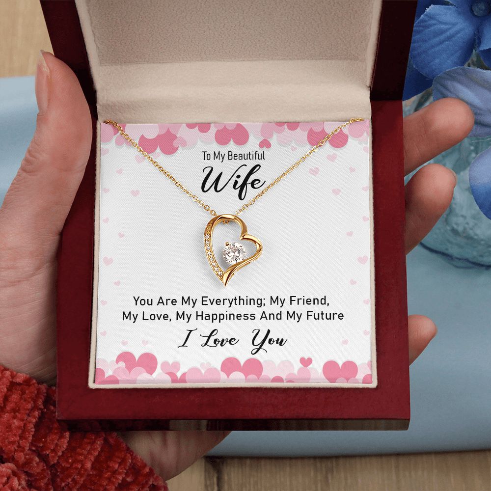 To My Wife You Are My Everything Forever Necklace w Message Card-Express Your Love Gifts
