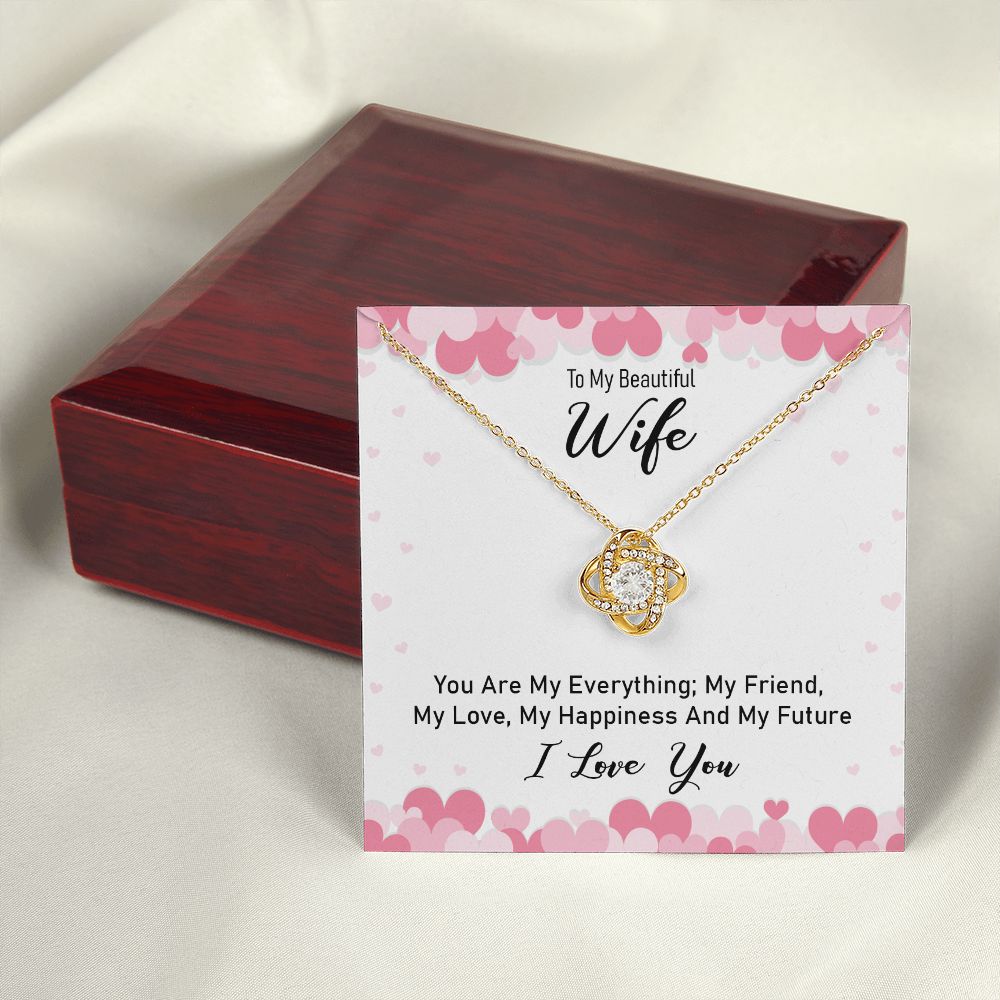To My Wife You Are My Everything Infinity Knot Necklace Message Card-Express Your Love Gifts