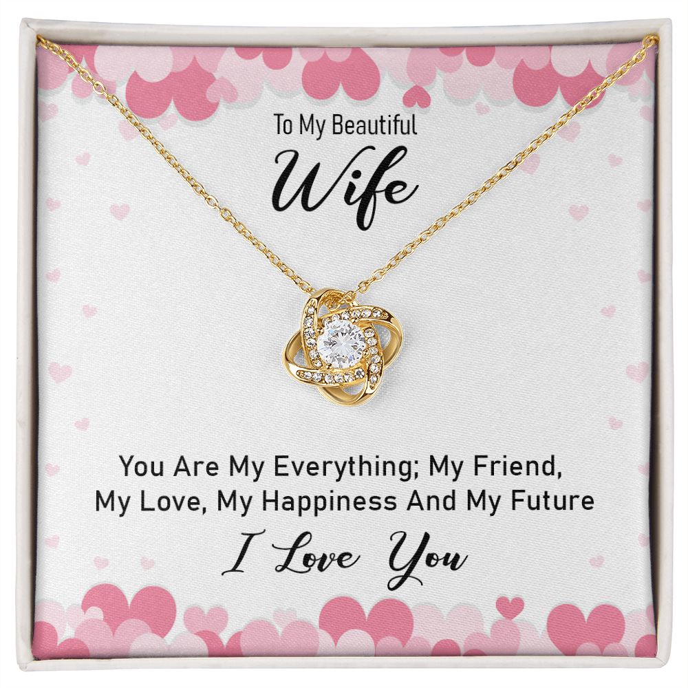 To My Wife You Are My Everything Infinity Knot Necklace Message Card-Express Your Love Gifts