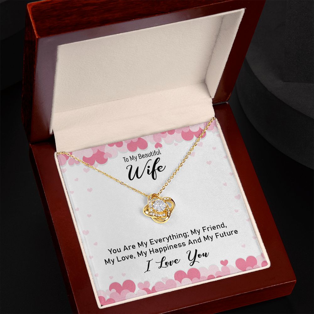 To My Wife You Are My Everything Infinity Knot Necklace Message Card-Express Your Love Gifts