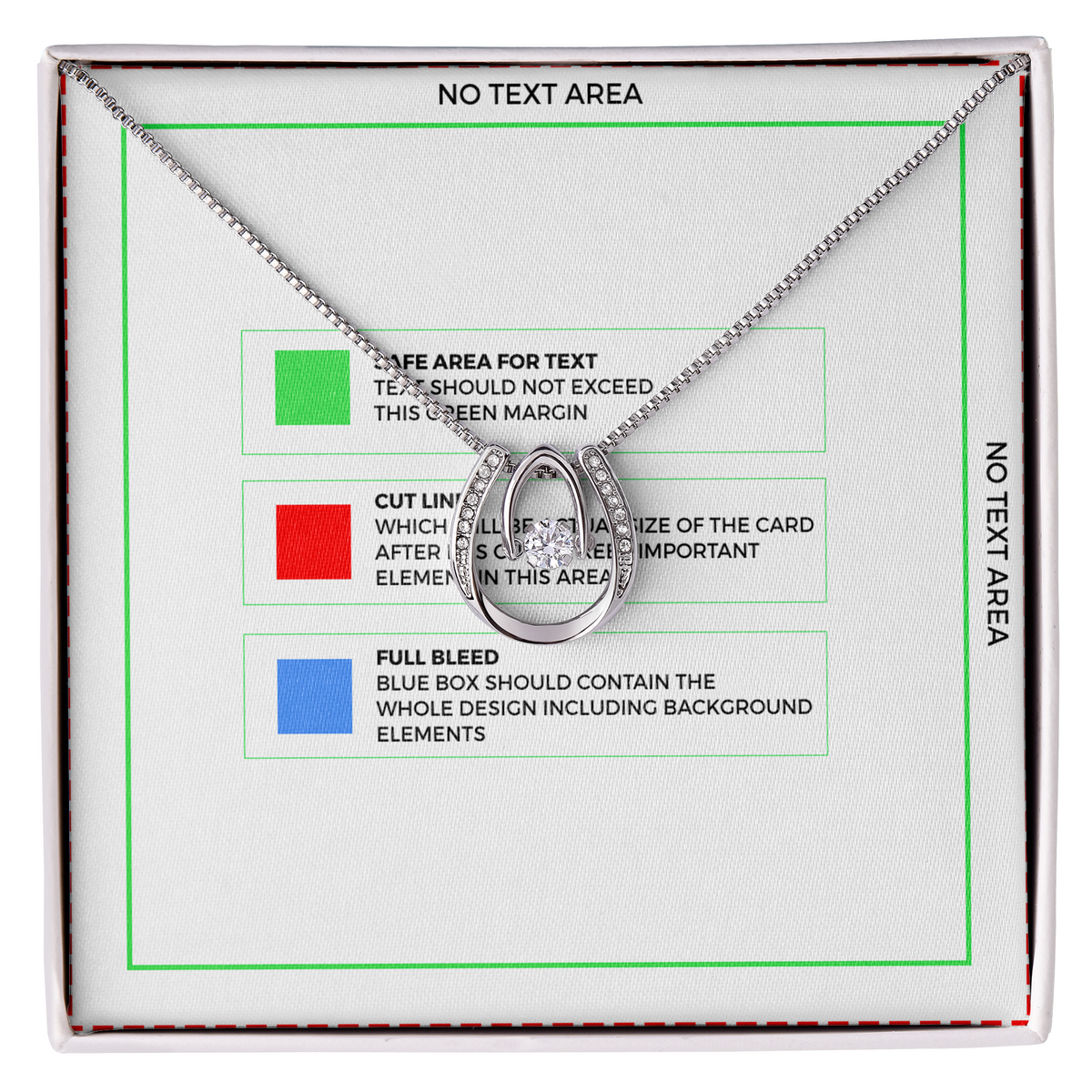To My Wife You Are My Everything Lucky Horseshoe Necklace Message Card 14k w CZ Crystals-Express Your Love Gifts