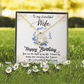 To My Wife You Are The Light of My Life Birthday Message Forever Necklace w Message Card-Express Your Love Gifts