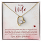 To My Wife You Are The Most Beautiful Thing Forever Necklace w Message Card-Express Your Love Gifts