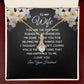 To My Wife You Are The One Who Pushes Me Up Alluring Ribbon Necklace Message Card-Express Your Love Gifts