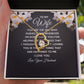 To My Wife You Are The One Who Pushes Me Up Forever Necklace w Message Card-Express Your Love Gifts