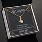 To My Wife You Are The Reason Alluring Ribbon Necklace Message Card-Express Your Love Gifts