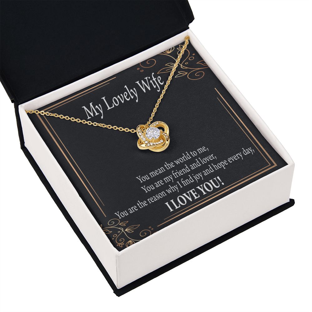 To My Wife You Are The Reason Infinity Knot Necklace Message Card-Express Your Love Gifts