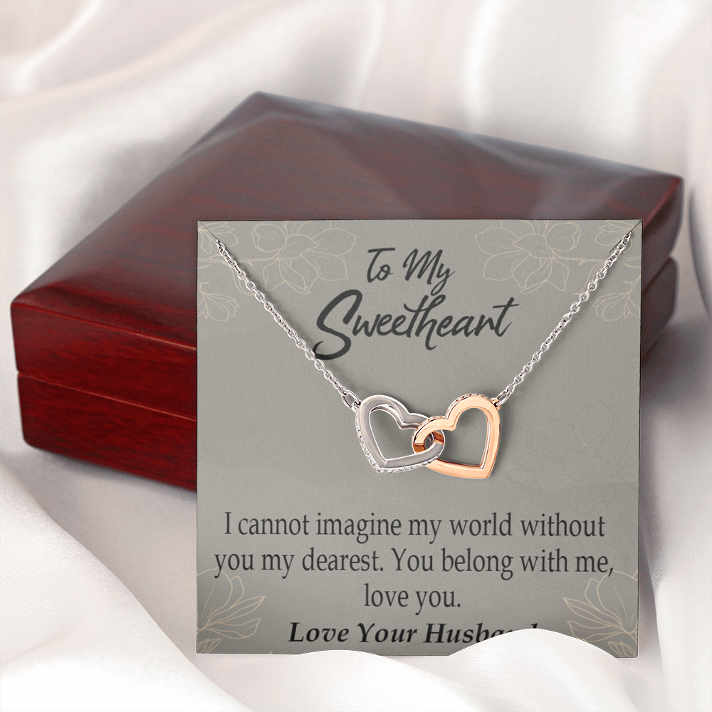 To My Wife You Belong With Me Inseparable Necklace-Express Your Love Gifts