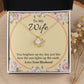 To My Wife You Brighten Up My Day Infinity Knot Necklace Message Card-Express Your Love Gifts