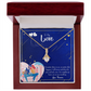 To My Wife You Complete Me Alluring Ribbon Necklace Message Card-Express Your Love Gifts