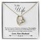 To My Wife You Complete Me From Husband Forever Necklace w Message Card-Express Your Love Gifts