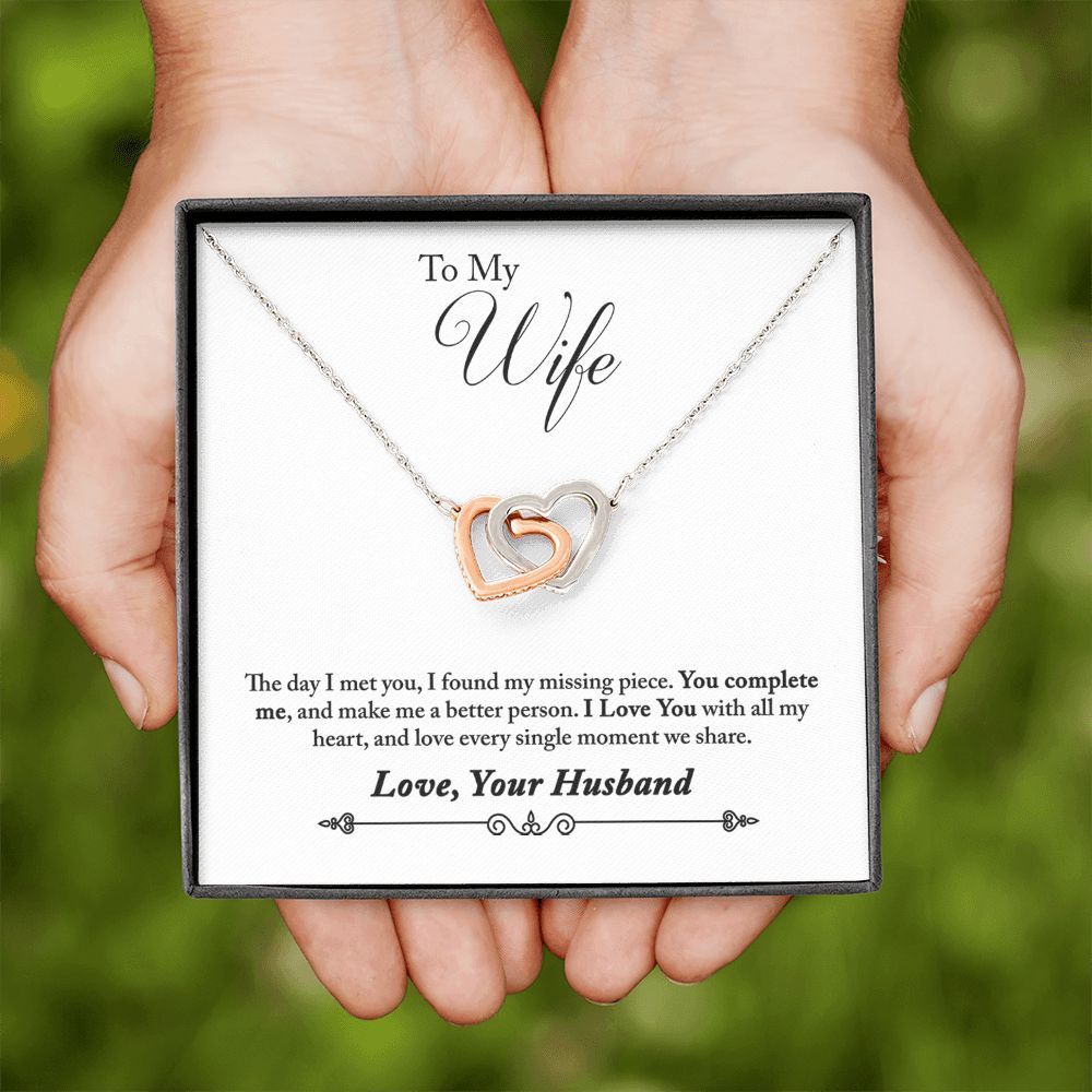 To My Wife You Complete Me Inseparable Necklace-Express Your Love Gifts