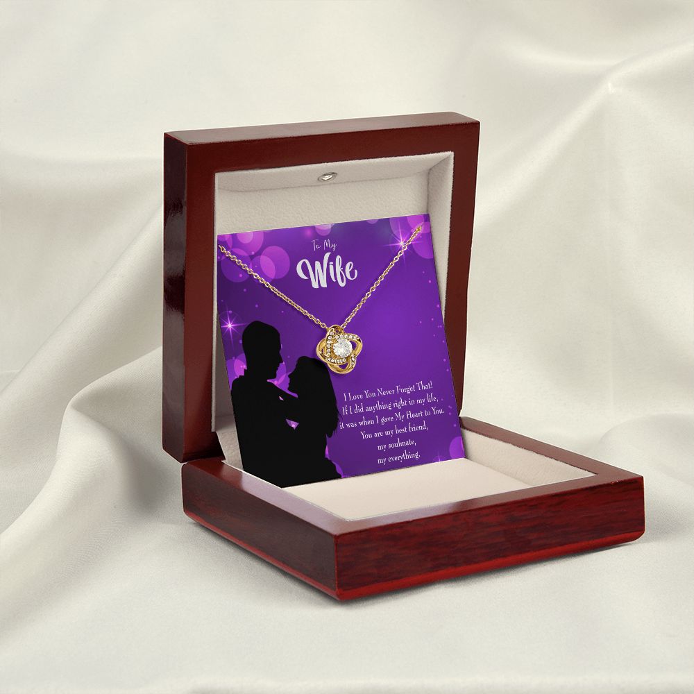 To My Wife You Have my Heart Infinity Knot Necklace Message Card-Express Your Love Gifts