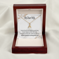 To My Wife You Have Stood by Me Alluring Ribbon Necklace Message Card-Express Your Love Gifts