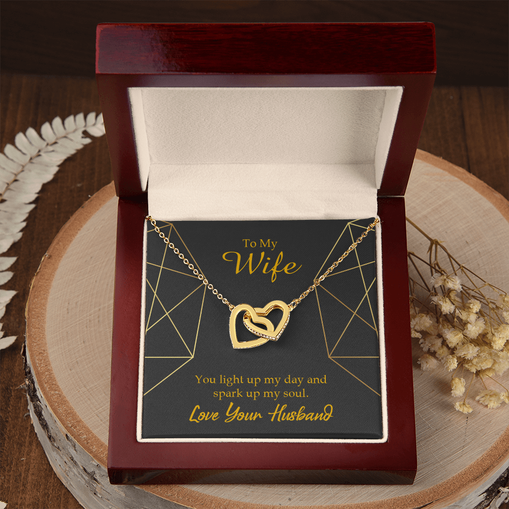 To My Wife You Light Up My Day Inseparable Necklace-Express Your Love Gifts