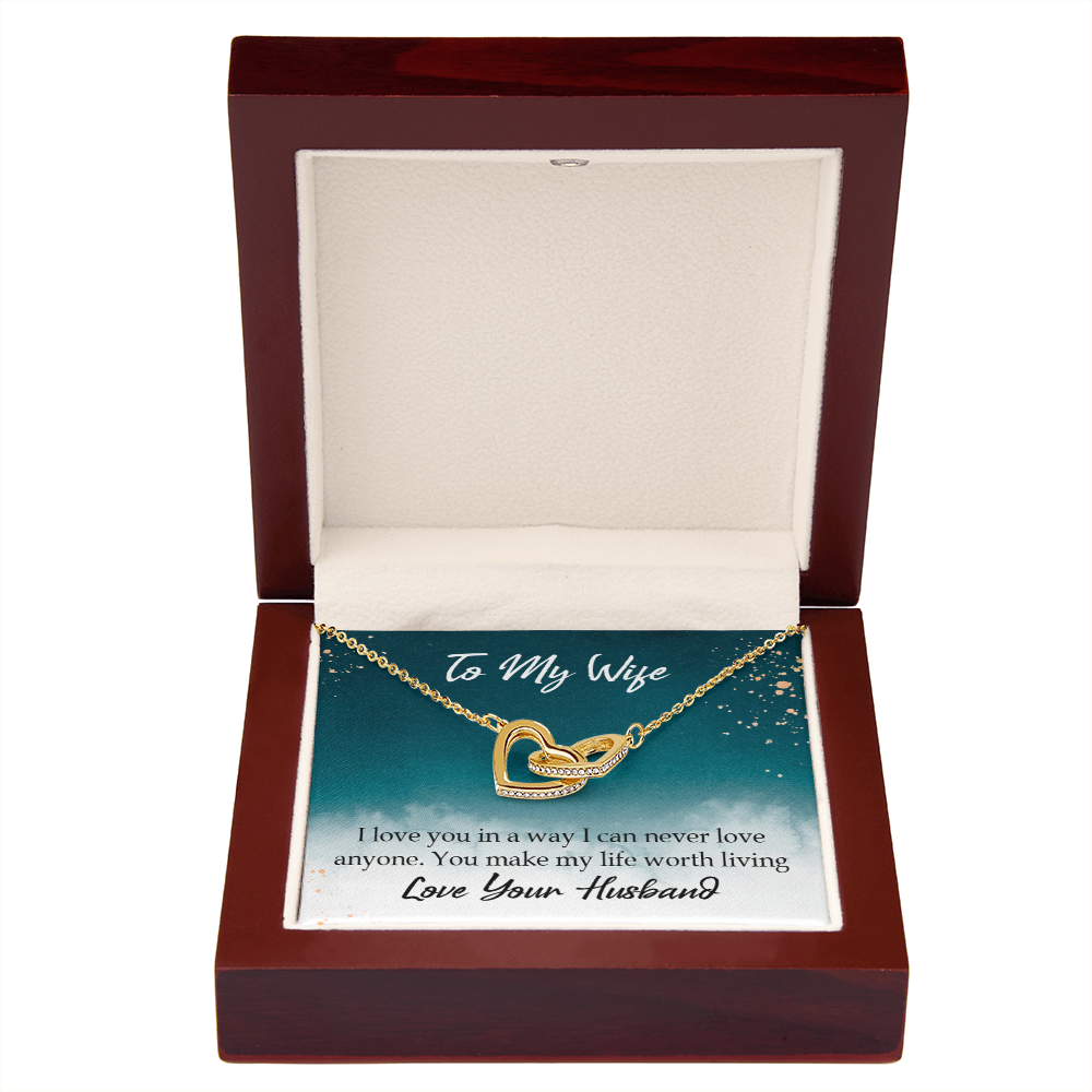 To My Wife You Make My Life Worth Living Inseparable Necklace-Express Your Love Gifts