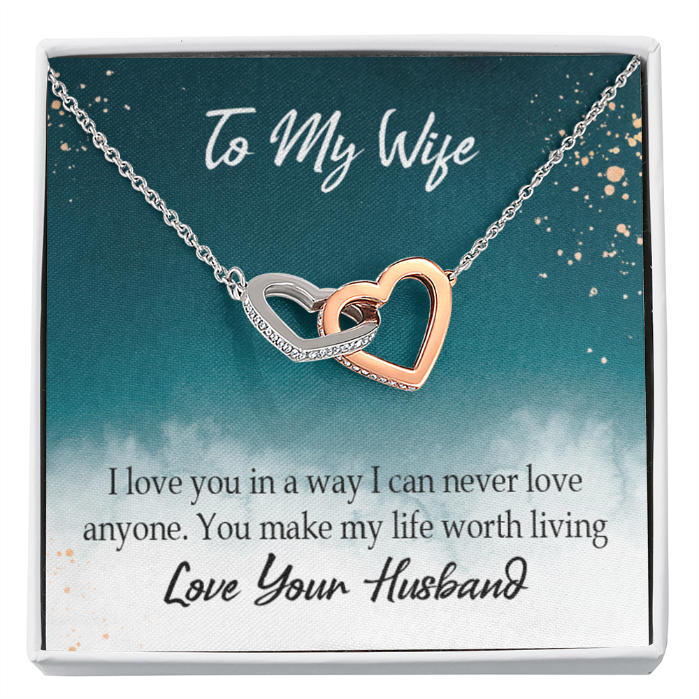 To My Wife You Make My Life Worth Living Inseparable Necklace-Express Your Love Gifts
