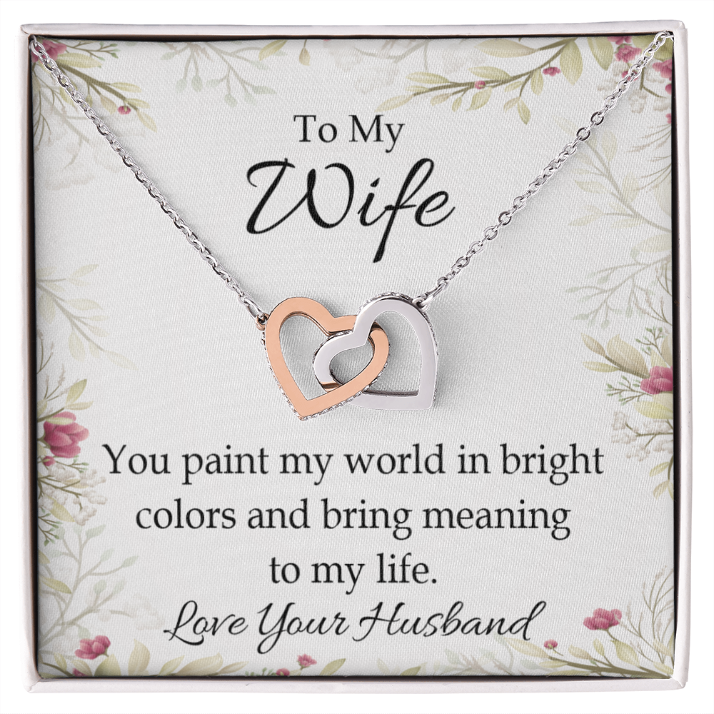 To My Wife You Paint My World Inseparable Necklace-Express Your Love Gifts