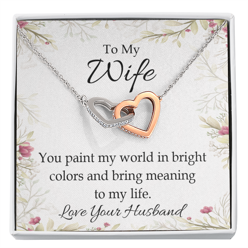 To My Wife You Paint My World Inseparable Necklace-Express Your Love Gifts