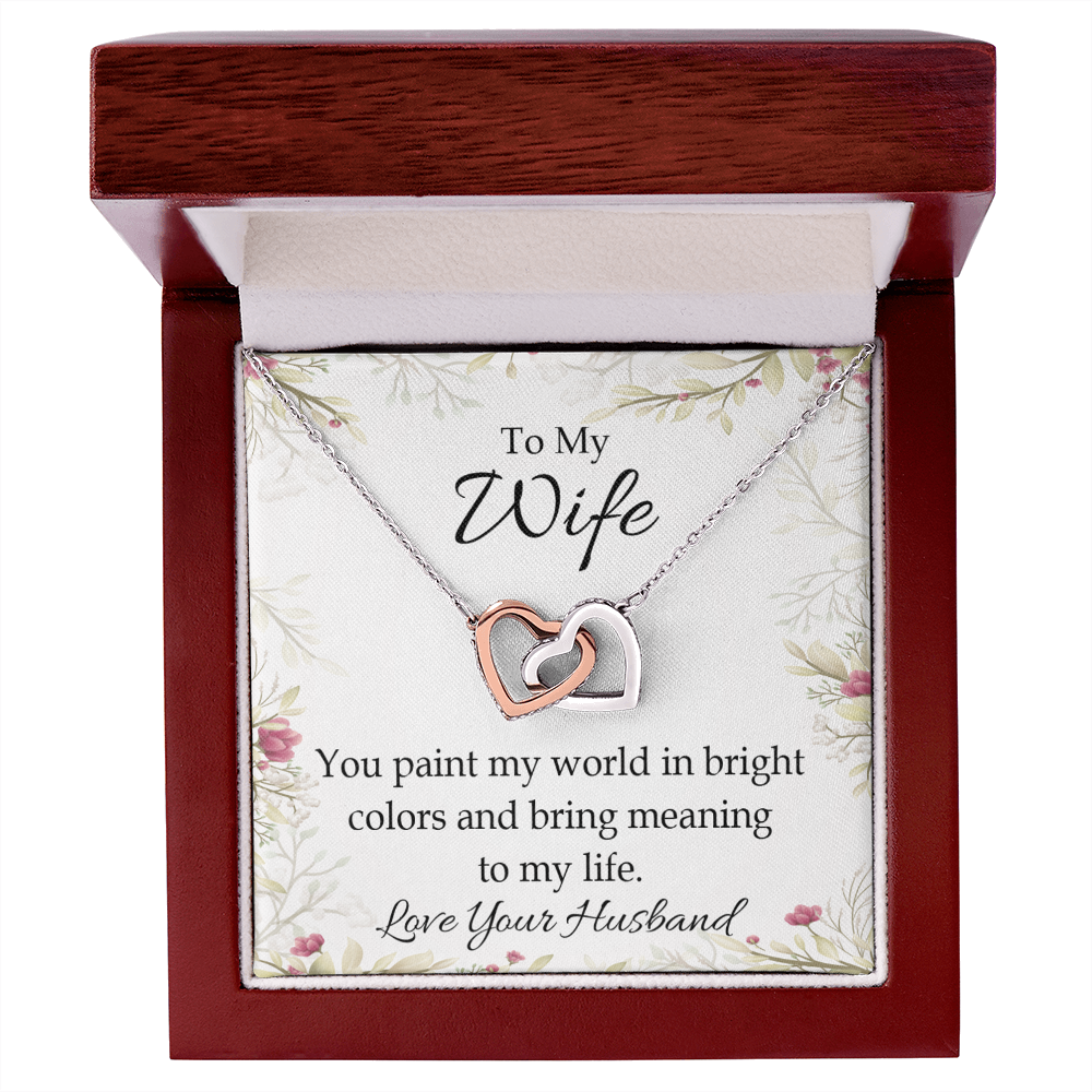 To My Wife You Paint My World Inseparable Necklace-Express Your Love Gifts