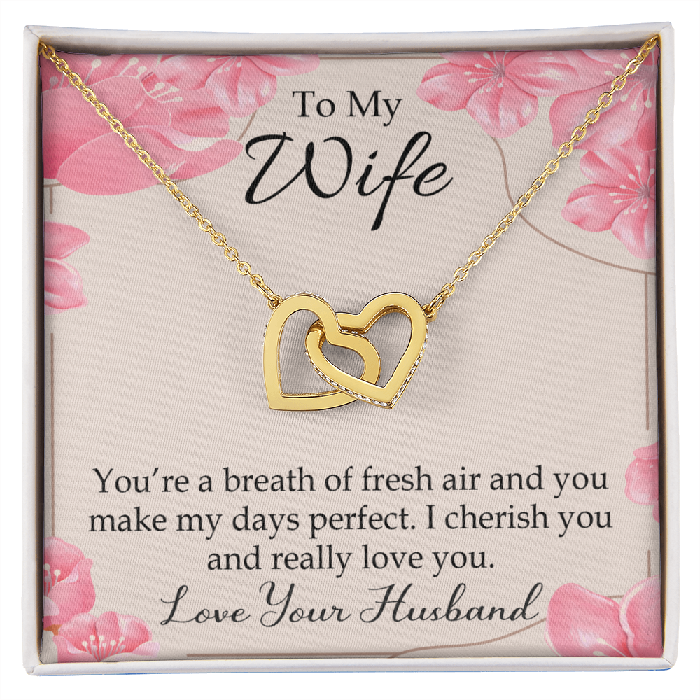 To My Wife You’re a Breath of Fresh Air Inseparable Necklace-Express Your Love Gifts